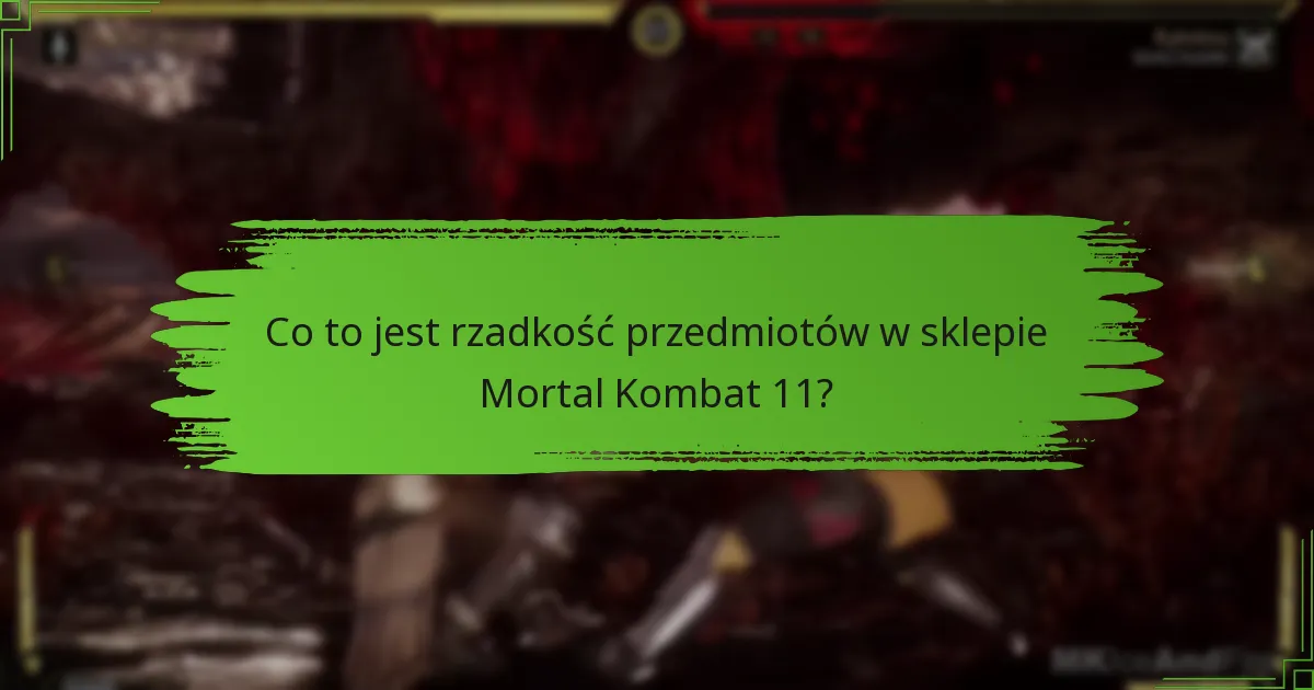 Jak działają rotacje przedmiotów w sklepie Mortal Kombat 11?