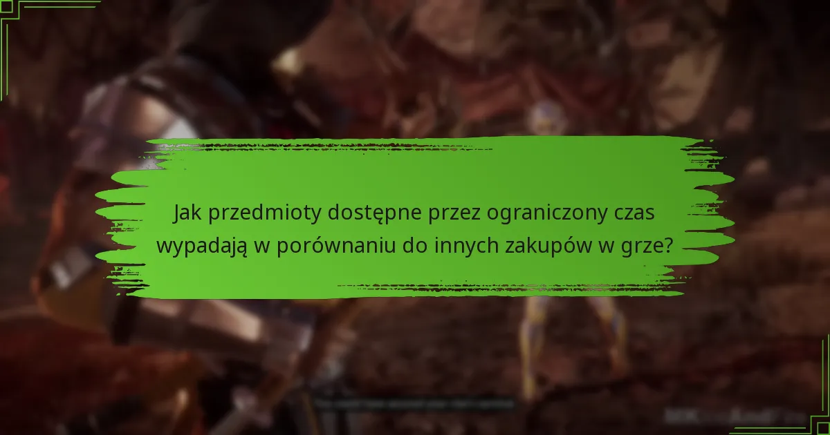 Jak przedmioty dostępne przez ograniczony czas wzbogacają rozgrywkę w Mortal Kombat 11?