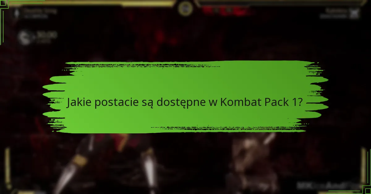 Jakie są różnice między Kombat Pack 1 a wcześniejszymi pakietami?